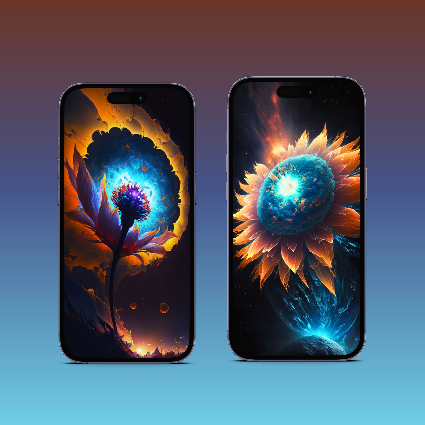 Mystic Flowers: Blue & Gold