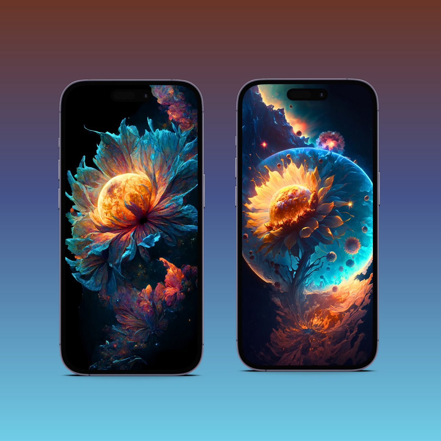 Mystic Flowers: Blue & Gold